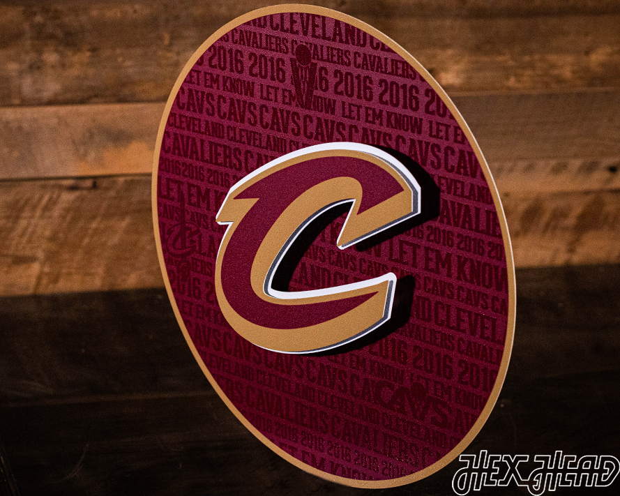 Cleveland Cavaliers CRAFT SERIES 3D Embossed Metal Wall Art