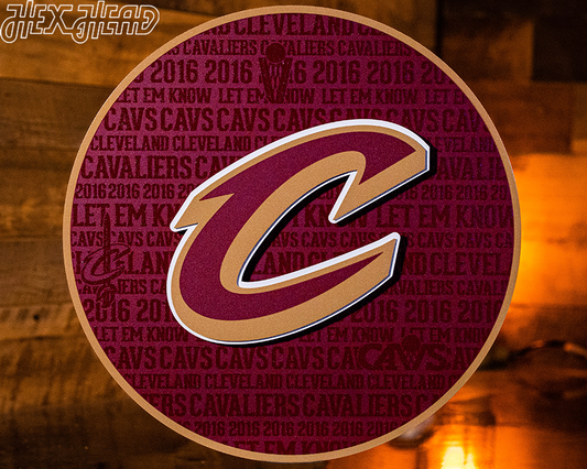 Cleveland Cavaliers CRAFT SERIES 3D Embossed Metal Wall Art