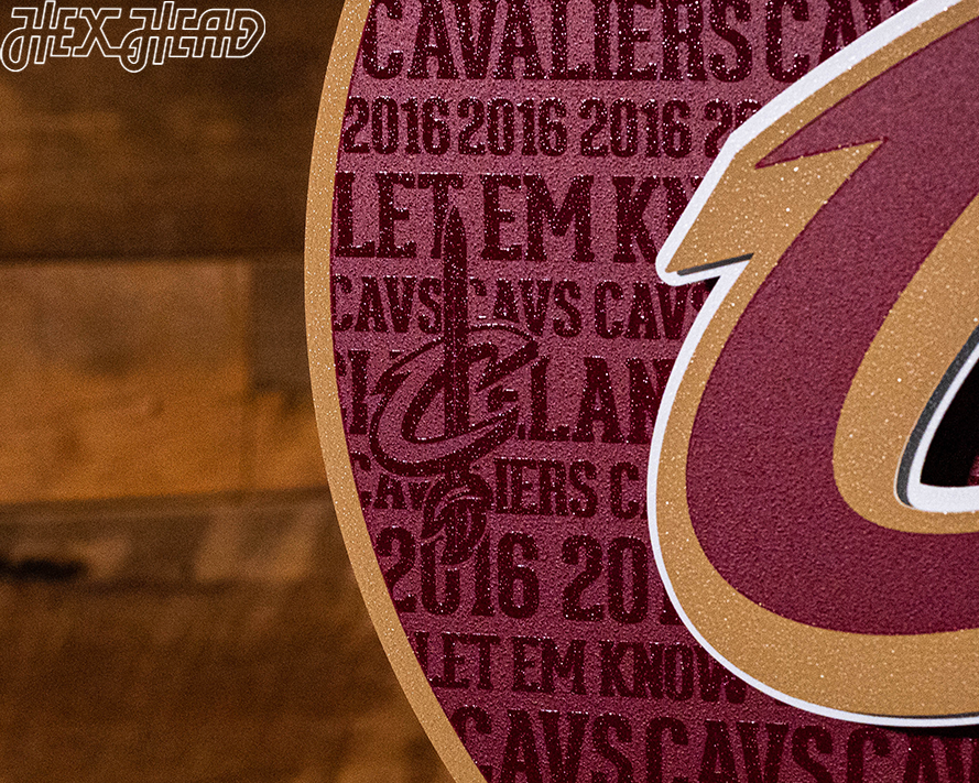 Cleveland Cavaliers CRAFT SERIES 3D Embossed Metal Wall Art