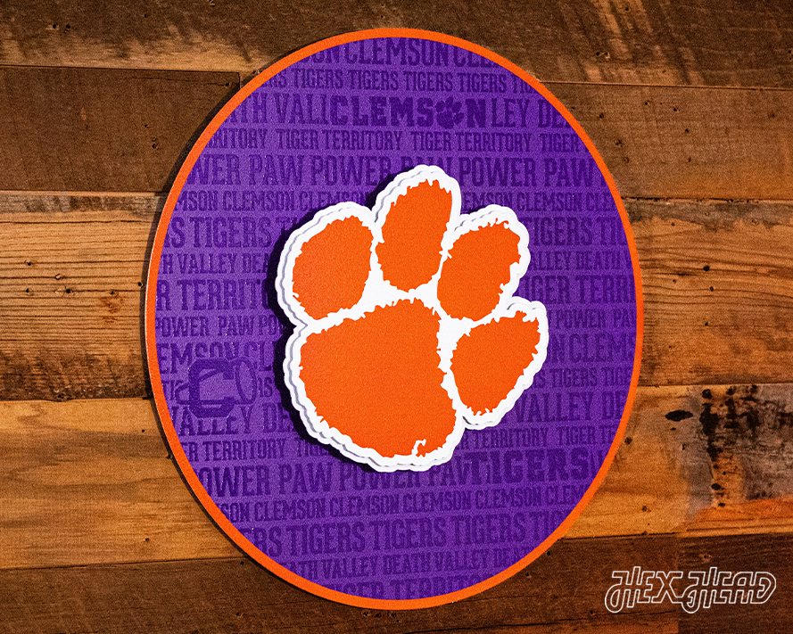 Clemson Tigers CRAFT SERIES 3D Embossed Metal Wall Art