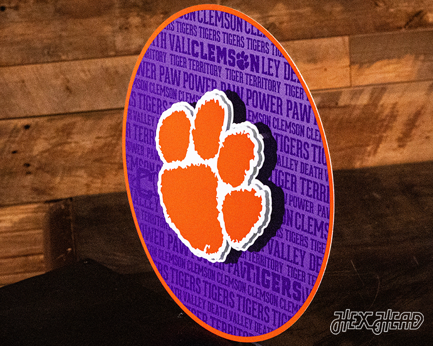 Clemson Tigers CRAFT SERIES 3D Embossed Metal Wall Art