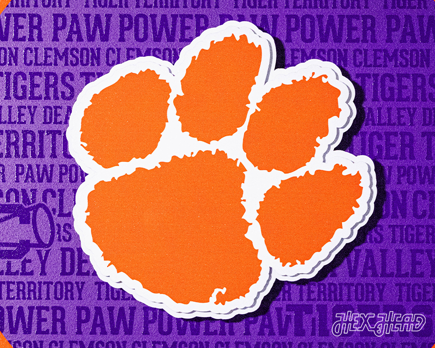 Clemson Tigers CRAFT SERIES 3D Embossed Metal Wall Art