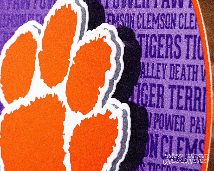 Clemson Tigers CRAFT SERIES 3D Embossed Metal Wall Art