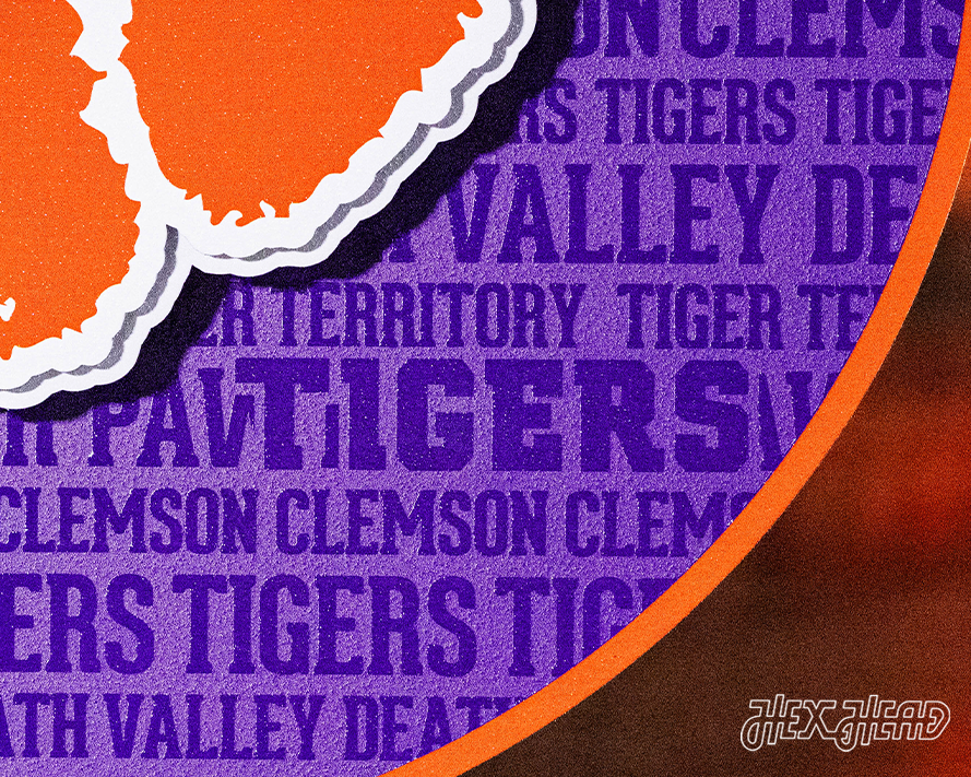 Clemson Tigers CRAFT SERIES 3D Embossed Metal Wall Art