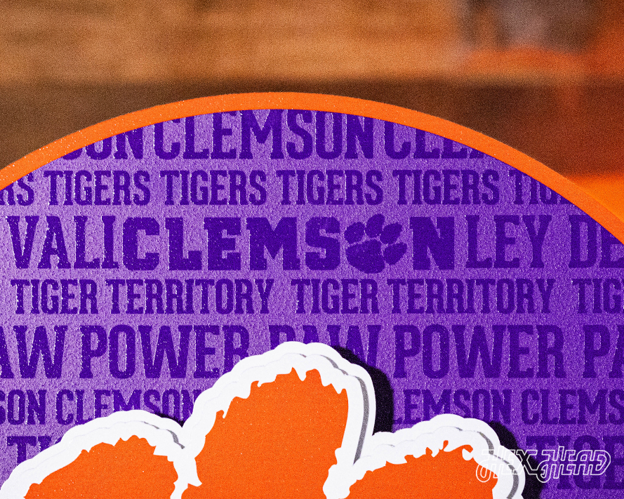 Clemson Tigers CRAFT SERIES 3D Embossed Metal Wall Art