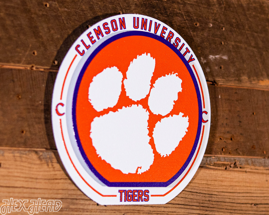 Clemson Tigers "Double Play" On the Shelf or on the Wall Art