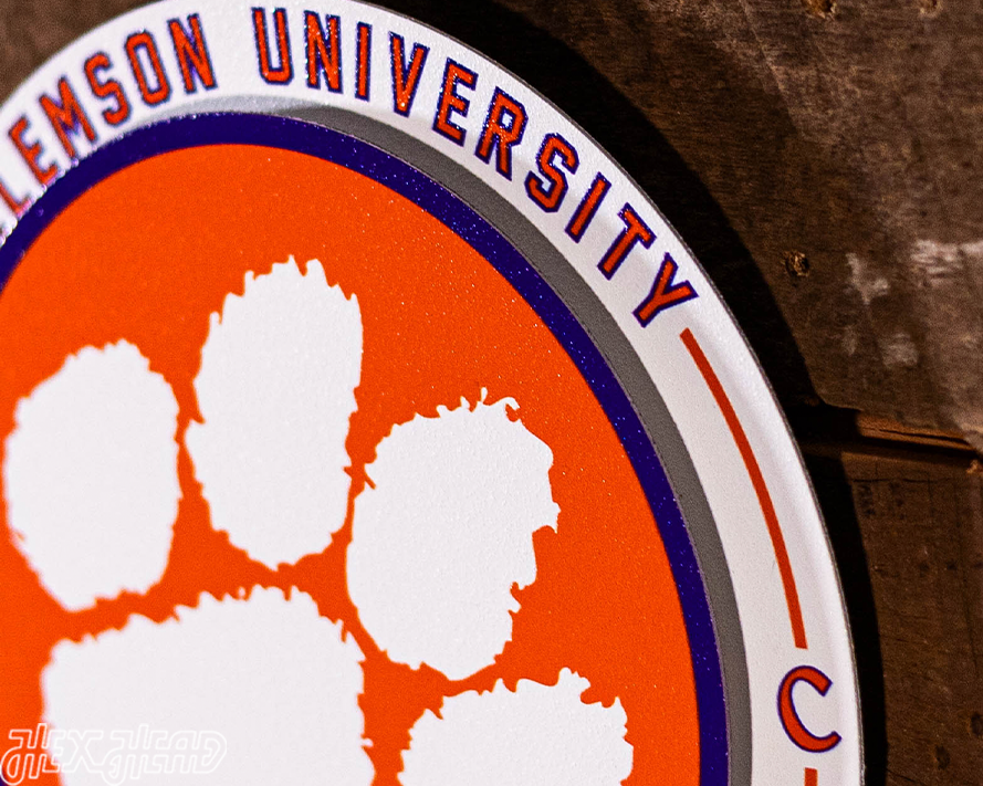 Clemson Tigers "Double Play" On the Shelf or on the Wall Art