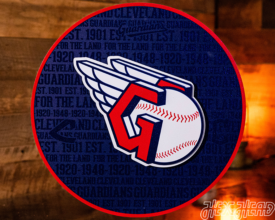 Cleveland Guardians CRAFT SERIES 3D Embossed Metal Wall Art