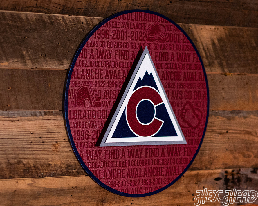 Colorado Avalanche CRAFT SERIES 3D Embossed Metal Wall Art