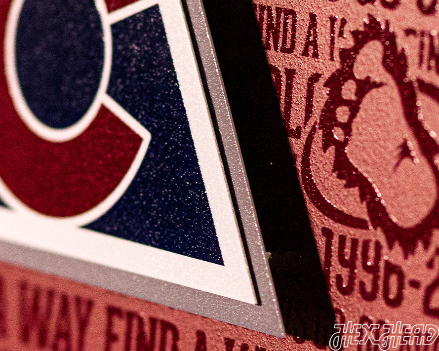 Colorado Avalanche CRAFT SERIES 3D Embossed Metal Wall Art