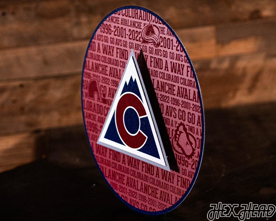 Colorado Avalanche CRAFT SERIES 3D Embossed Metal Wall Art