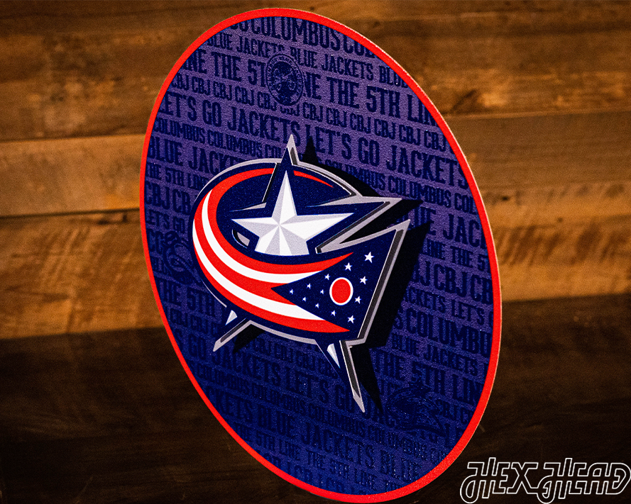 Columbus Blue Jackets CRAFT SERIES 3D Embossed Metal Wall Art