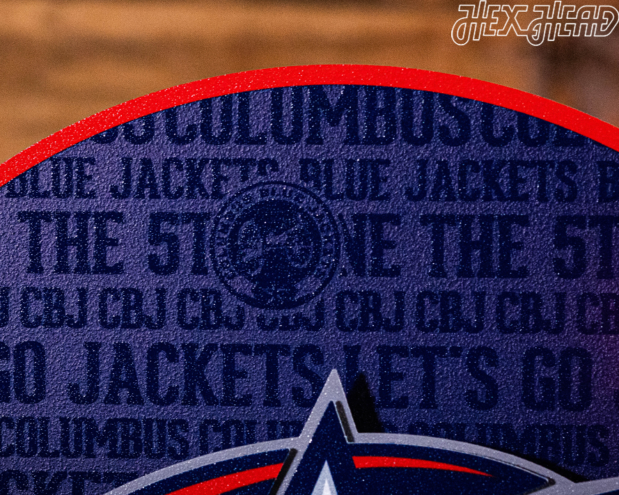 Columbus Blue Jackets CRAFT SERIES 3D Embossed Metal Wall Art