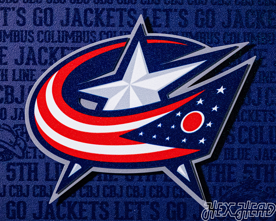 Columbus Blue Jackets CRAFT SERIES 3D Embossed Metal Wall Art