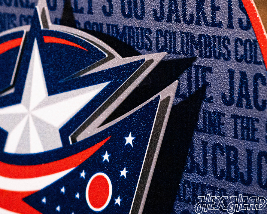 Columbus Blue Jackets CRAFT SERIES 3D Embossed Metal Wall Art