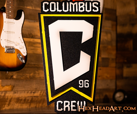 Columbus Crew 3D Vintage Metal Wall Art