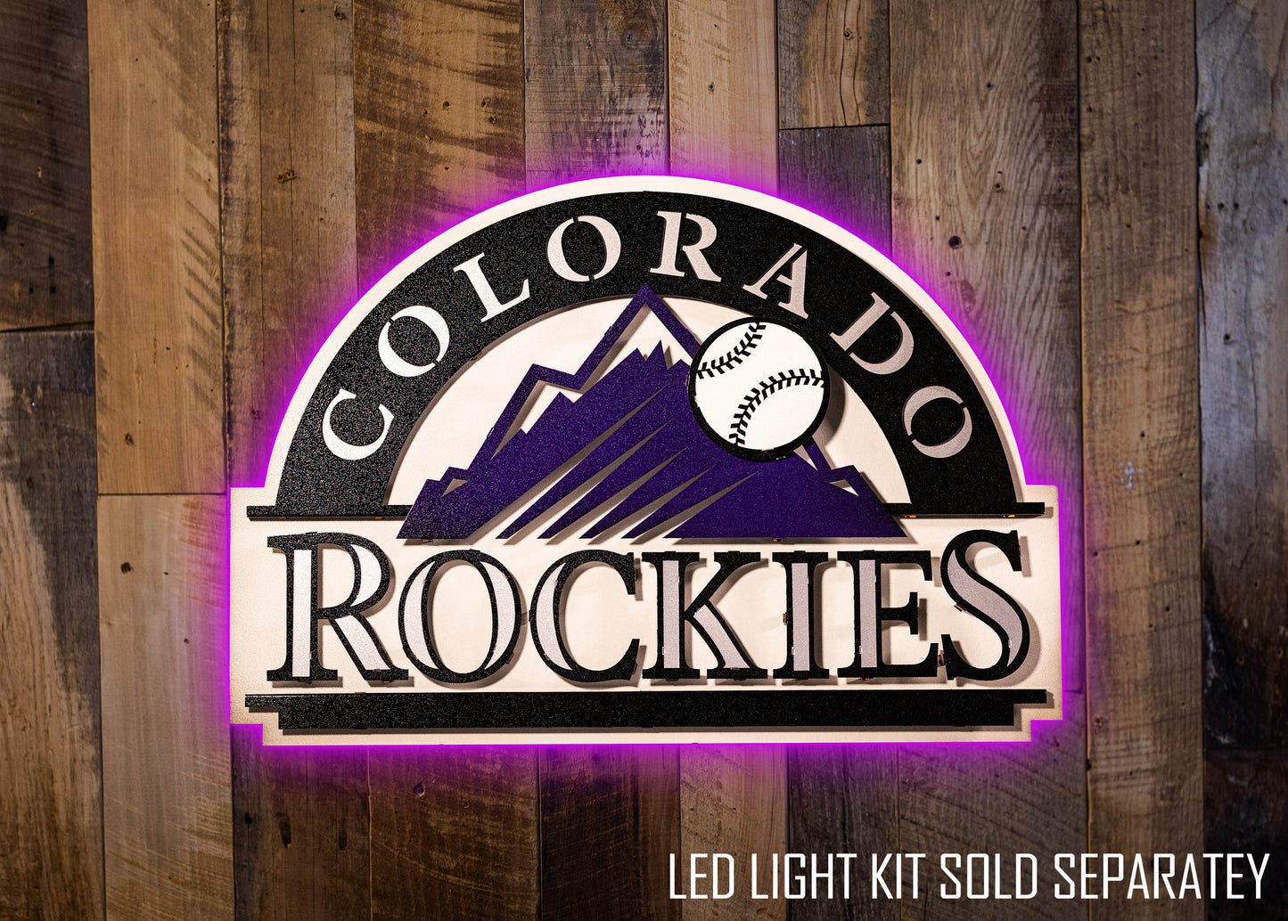 Colorado Rockies Crest 3D Metal Wall Art