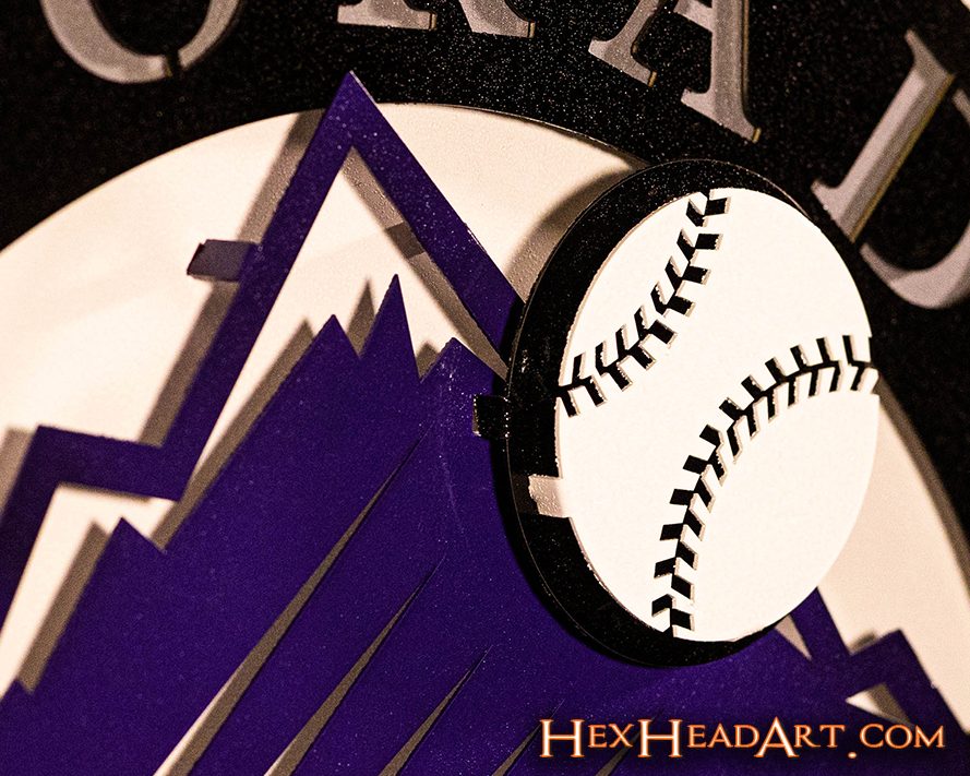 Colorado Rockies Crest 3D Metal Wall Art