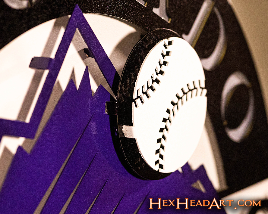 Colorado Rockies Crest 3D Metal Wall Art