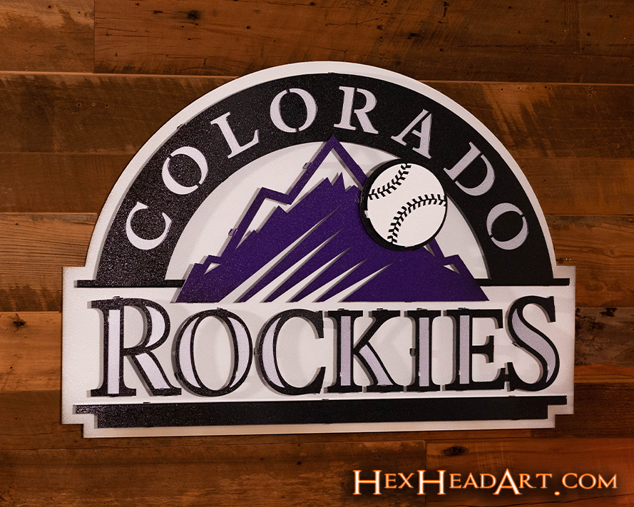 Colorado Rockies Crest 3D Metal Wall Art