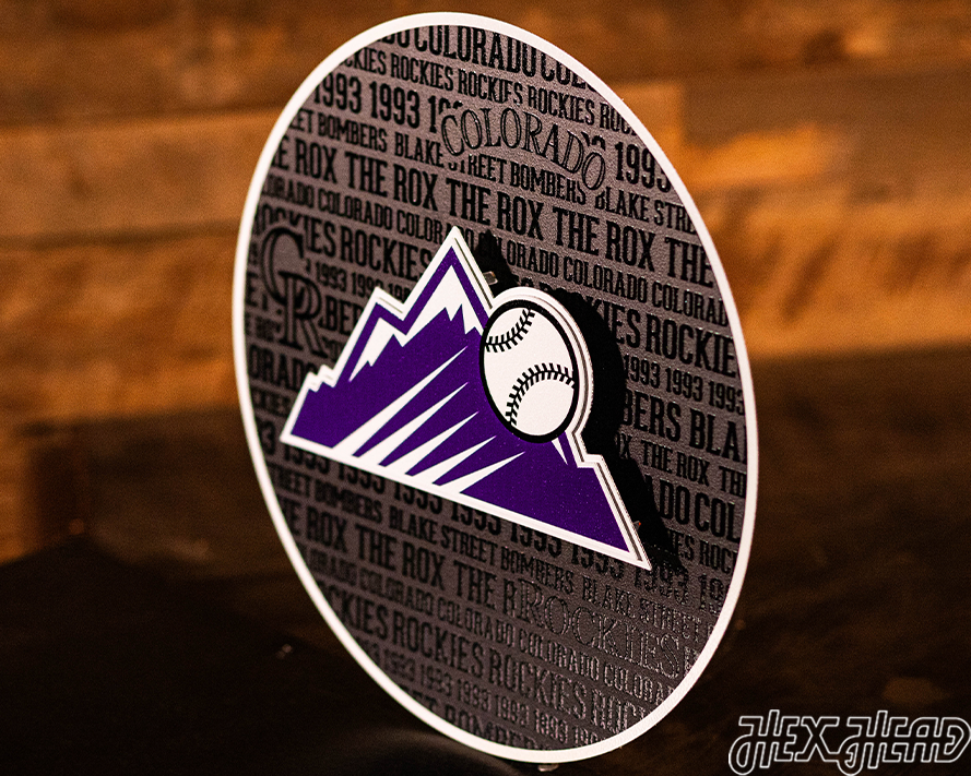 Colorado Rockies CRAFT SERIES 3D Embossed Metal Wall Art