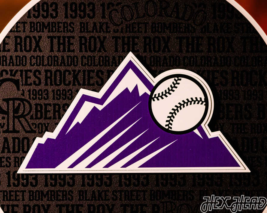 Colorado Rockies CRAFT SERIES 3D Embossed Metal Wall Art