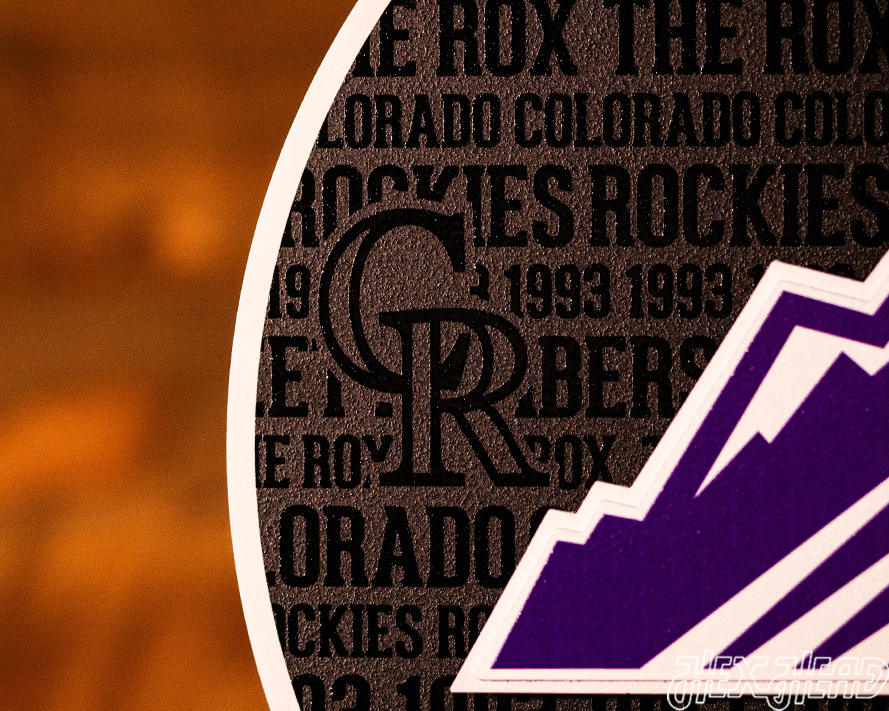 Colorado Rockies CRAFT SERIES 3D Embossed Metal Wall Art