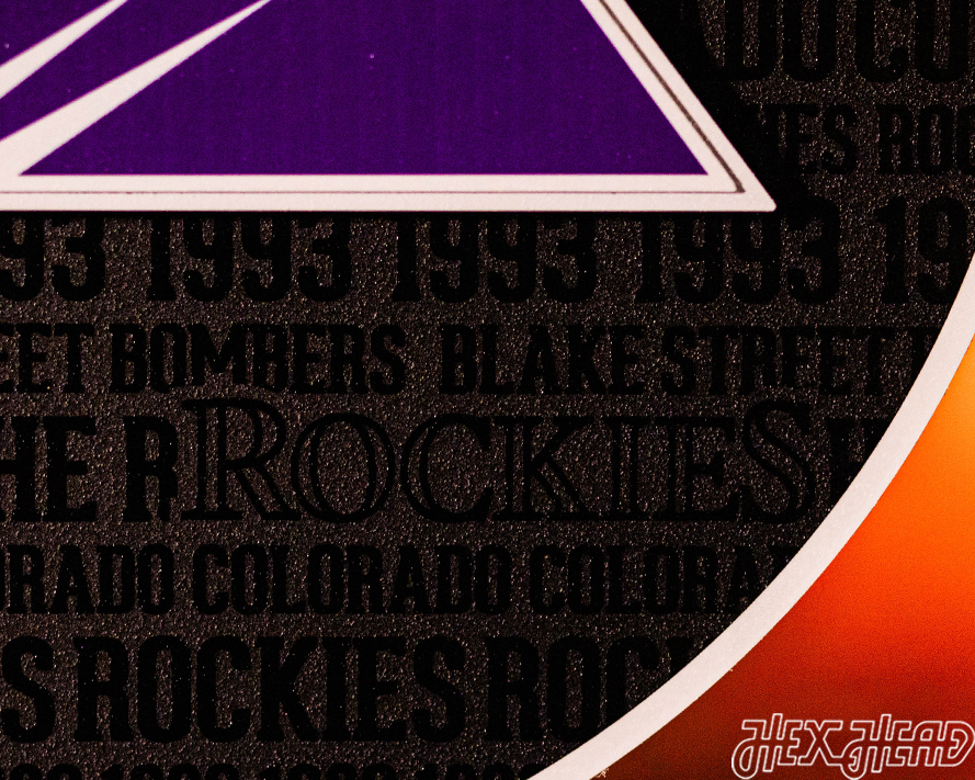 Colorado Rockies CRAFT SERIES 3D Embossed Metal Wall Art