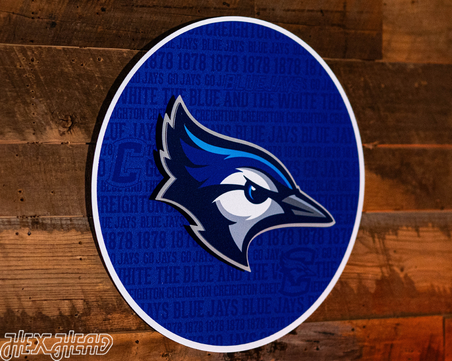 Creighton Blue Jays  CRAFT SERIES 3D Embossed Metal Wall Art