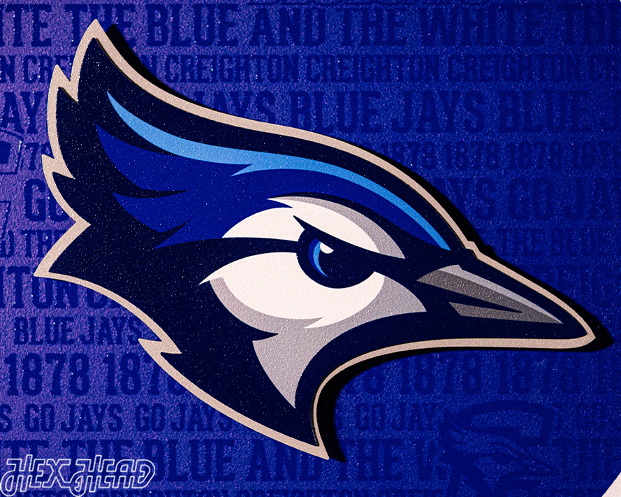 Creighton Blue Jays  CRAFT SERIES 3D Embossed Metal Wall Art