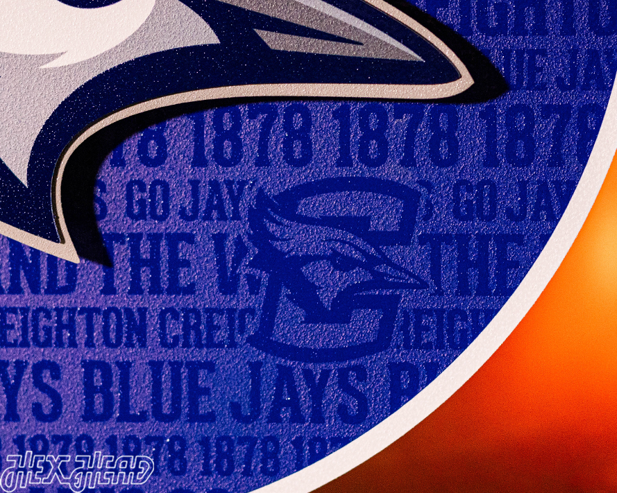 Creighton Blue Jays  CRAFT SERIES 3D Embossed Metal Wall Art