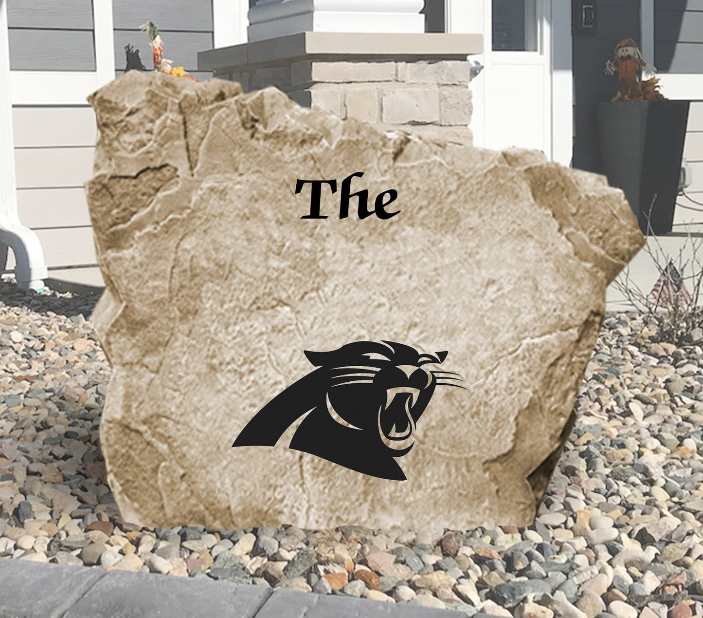 Carolina Panthers Design-A-Stone Landscape Art Family Name