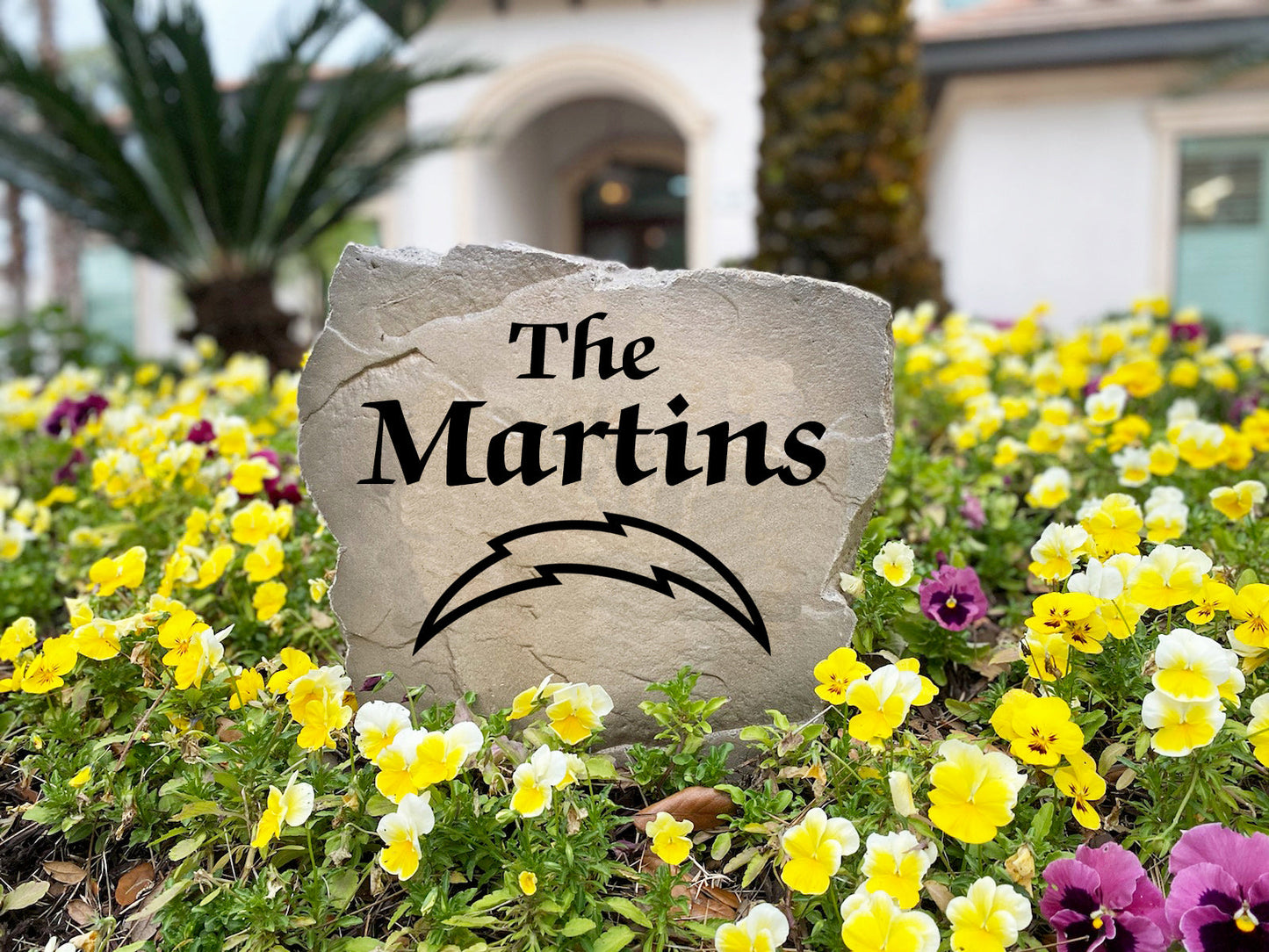 Los Angeles Chargers Design-A-Stone Landscape Art Family Name