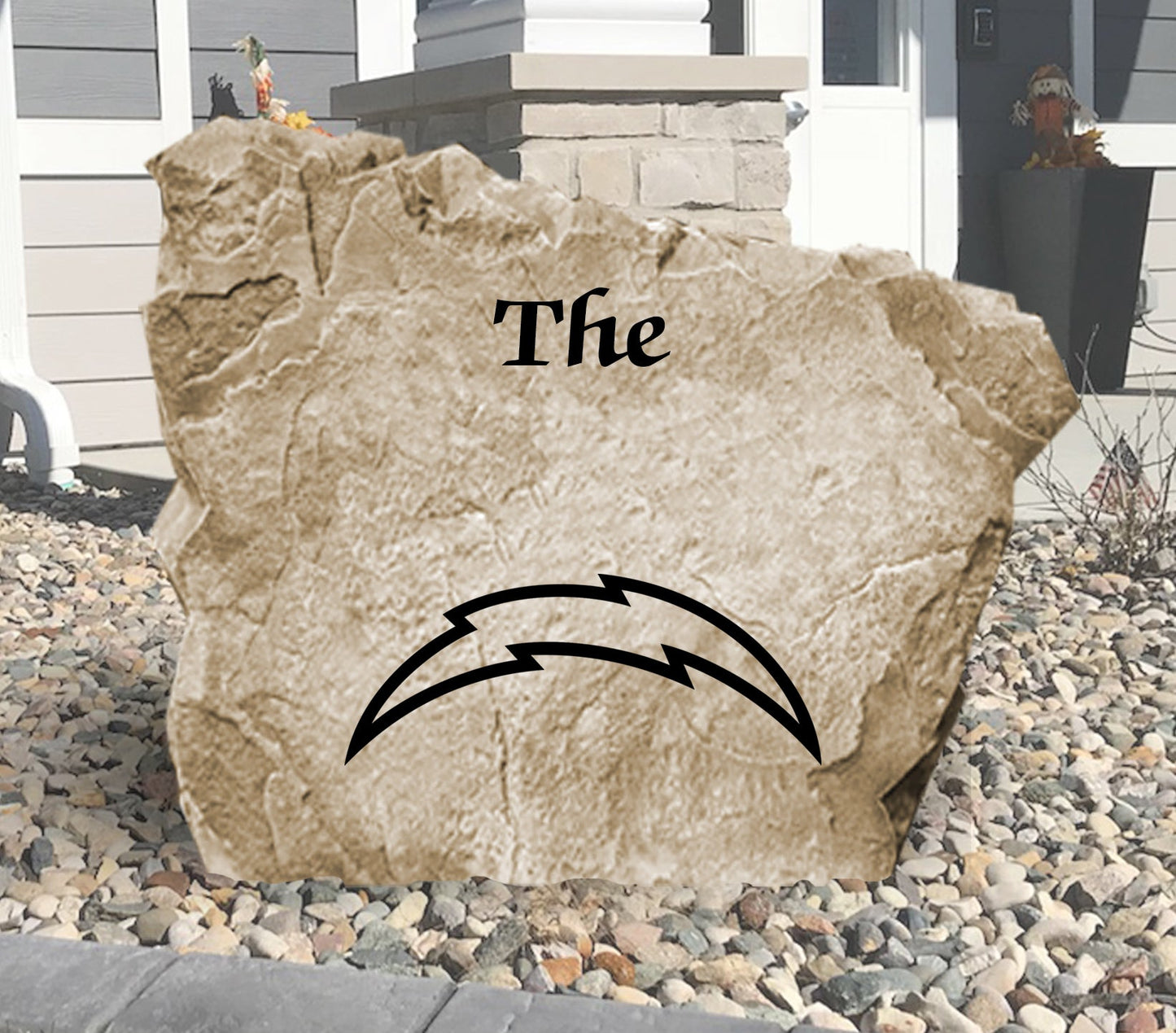 Los Angeles Chargers Design-A-Stone Landscape Art Family Name