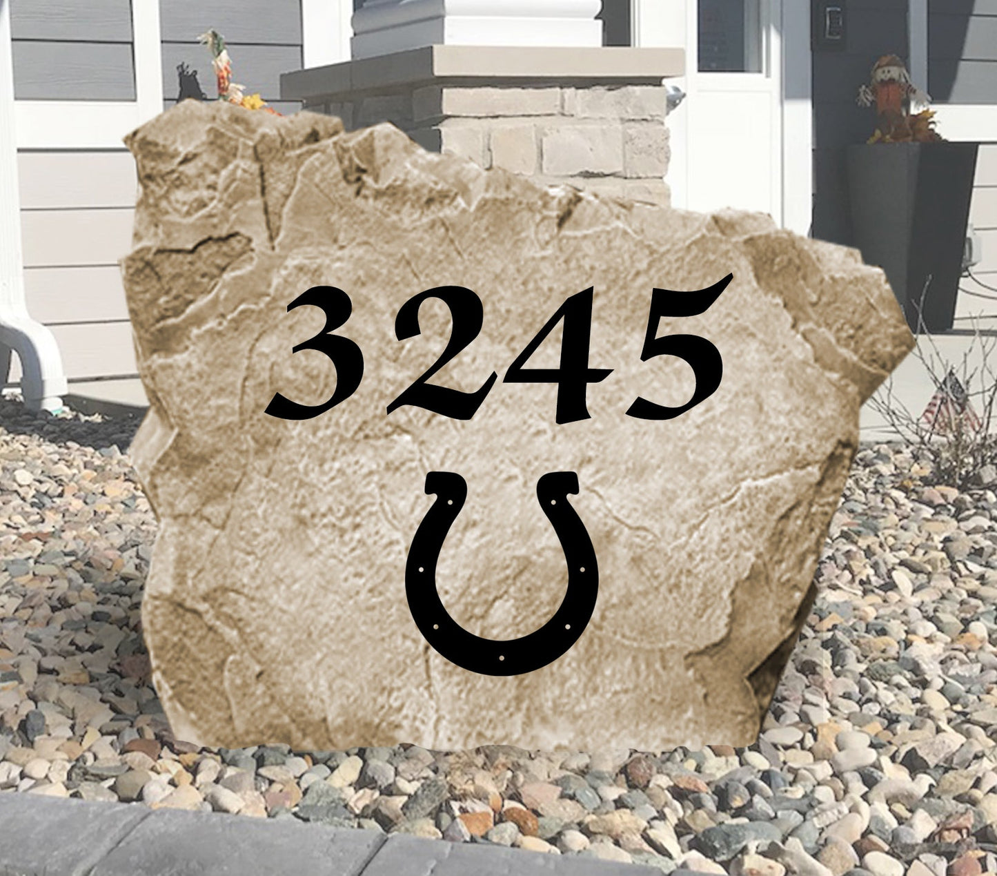 Indianapolis Colts Design-A-Stone Landscape Art Address Stone