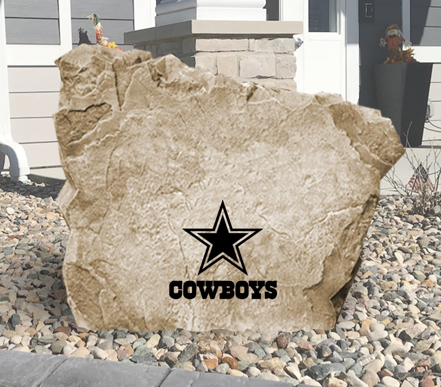 Dallas Cowboys Design-A-Stone Landscape Art Address Stone