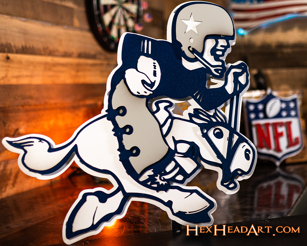 Dallas Cowboys Retro "1969 Cowboy" 3D Vintage Metal Wall Art