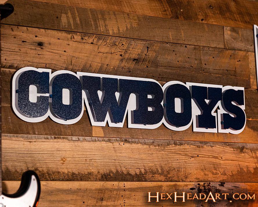 Dallas Cowboys "COWBOYS" 3D Vintage Metal Wall Art