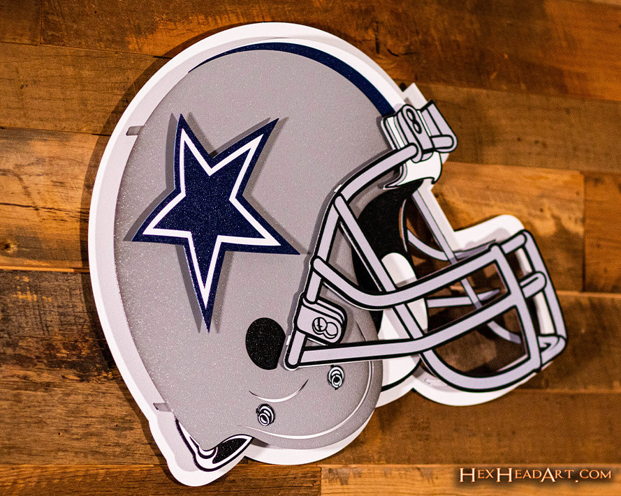 BLITZ Collection - 8 Layer Dallas Cowboys Helmet 3D Vintage Metal Wall Art