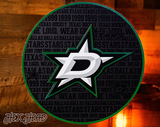 Dallas Stars CRAFT SERIES 3D Embossed Metal Wall Art