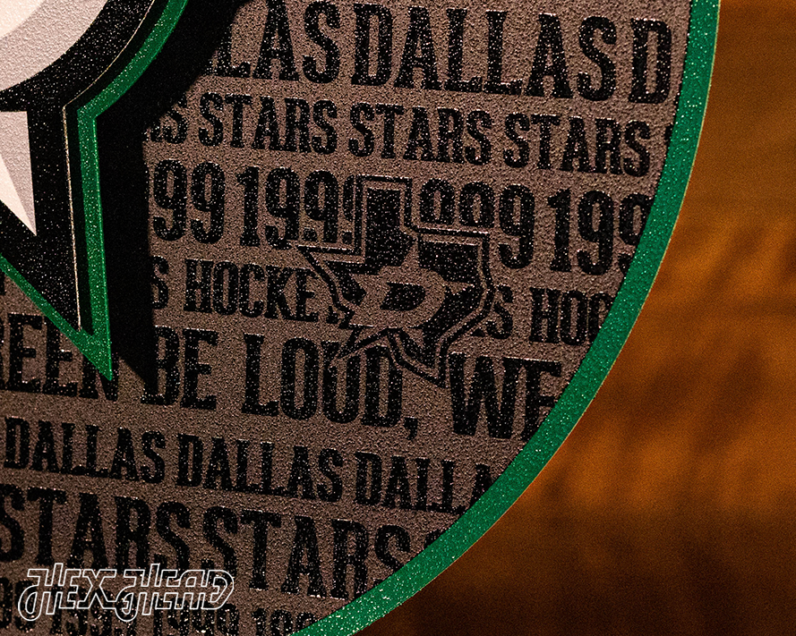 Dallas Stars CRAFT SERIES 3D Embossed Metal Wall Art