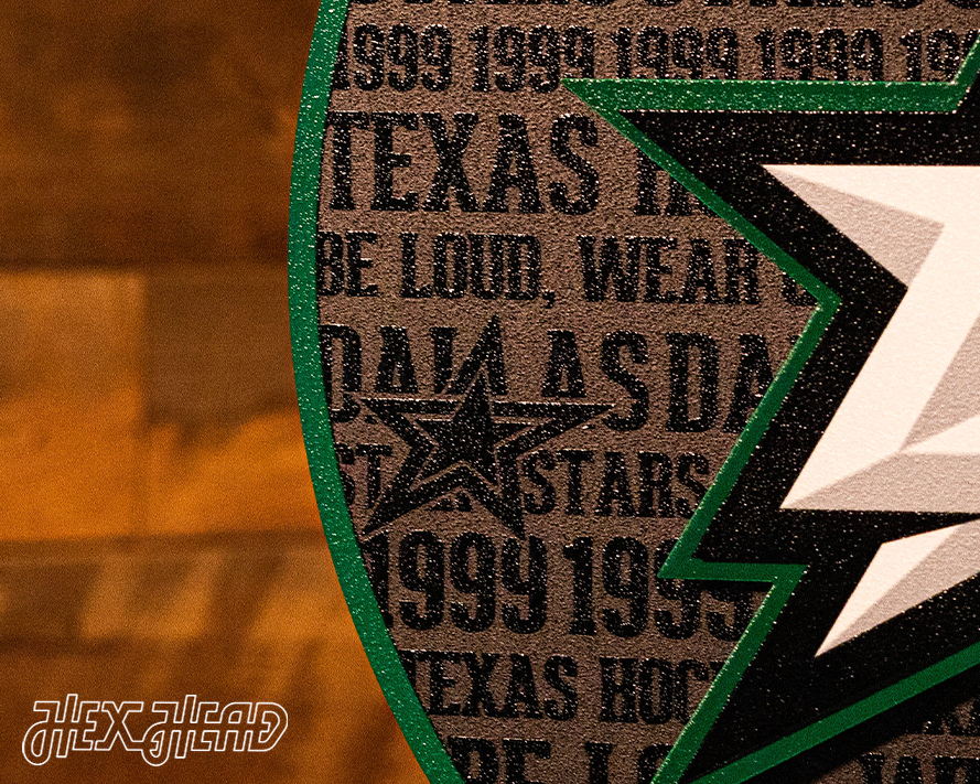 Dallas Stars CRAFT SERIES 3D Embossed Metal Wall Art