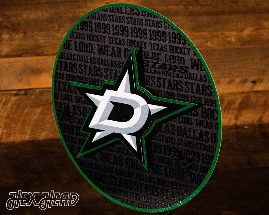 Dallas Stars CRAFT SERIES 3D Embossed Metal Wall Art