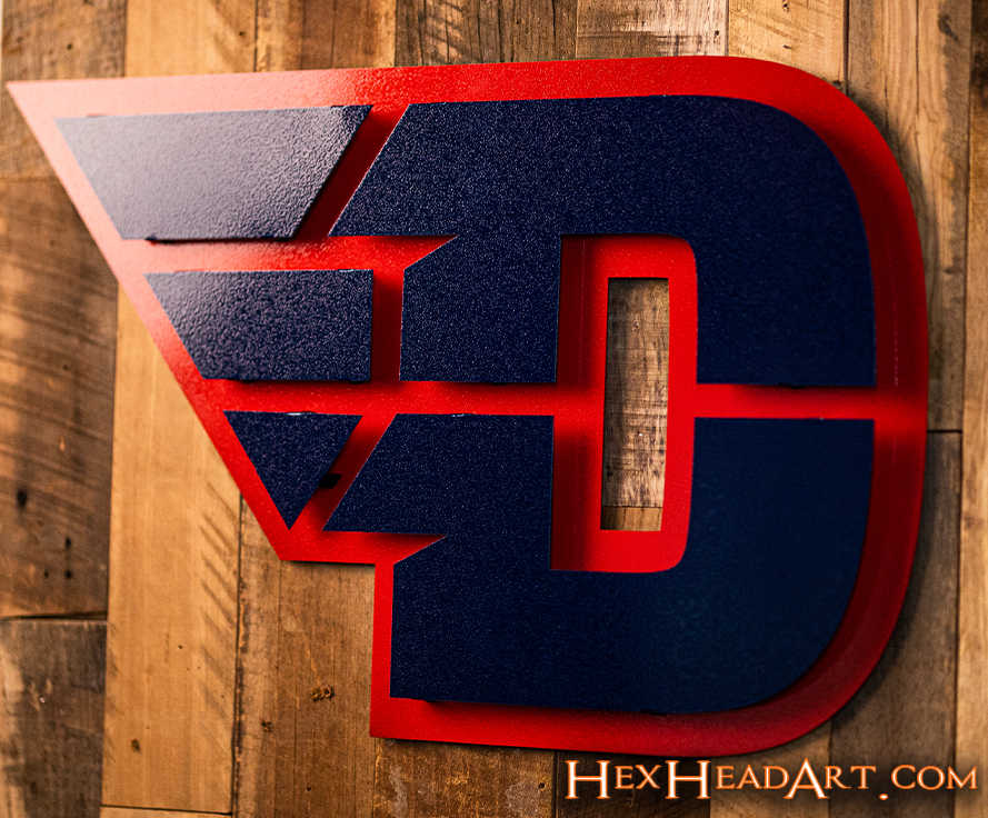 Dayton Flyers "Flying D" Blue Metal Wall Art