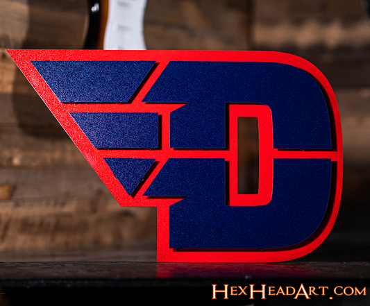 Dayton Flyers "Flying D" Blue Metal Wall Art