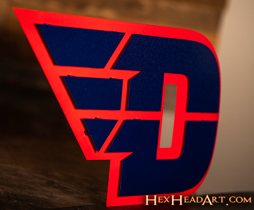 Dayton Flyers "Flying D" Blue Metal Wall Art