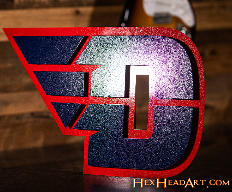 Dayton Flyers "Flying D" Blue Metal Wall Art