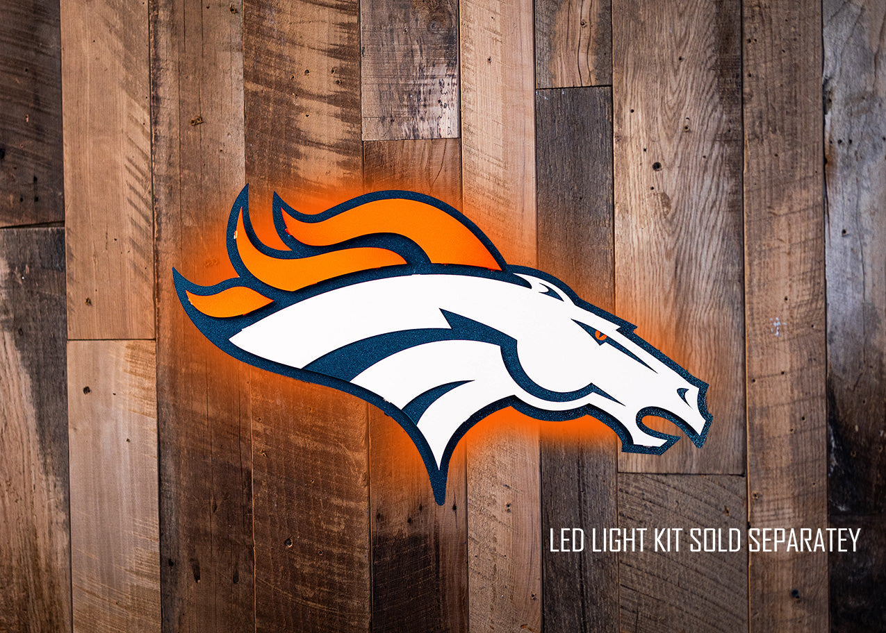 Denver Broncos 3D Vintage Metal Wall Art