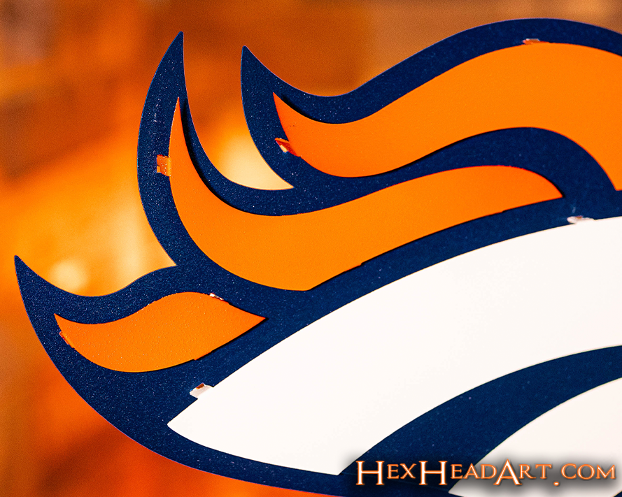 Denver Broncos 3D Vintage Metal Wall Art