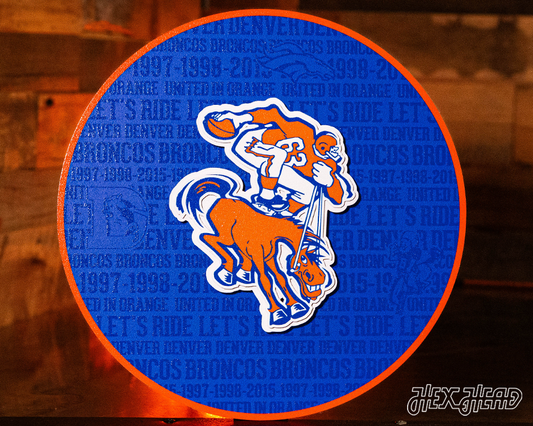 Denver Broncos CRAFT SERIES 3D Embossed Metal Wall Art